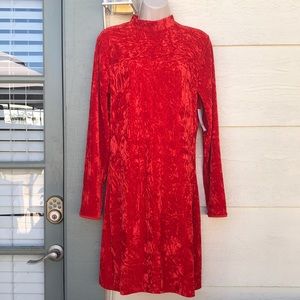 Urban outfitters XL red velvet dress